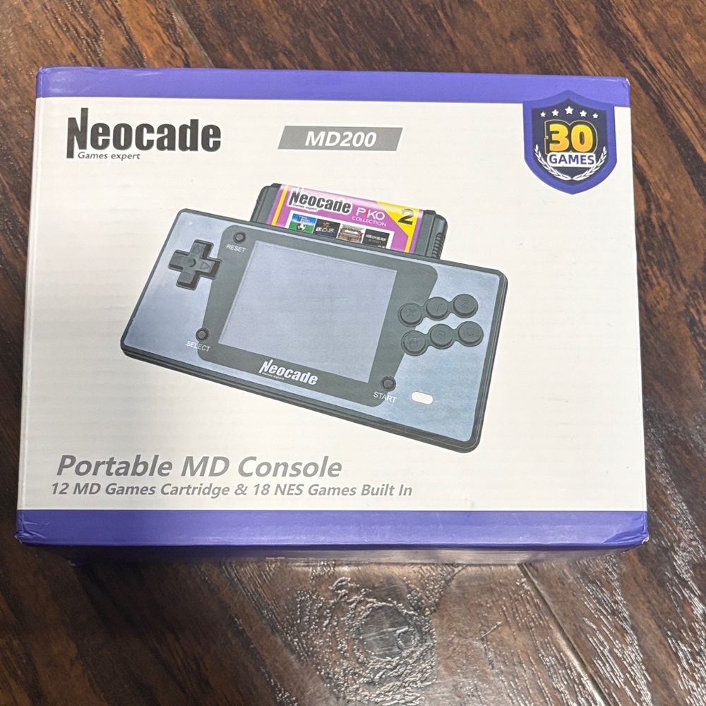 Neocade MD200 Portable MD Console - Black/Purple- NEW in Box